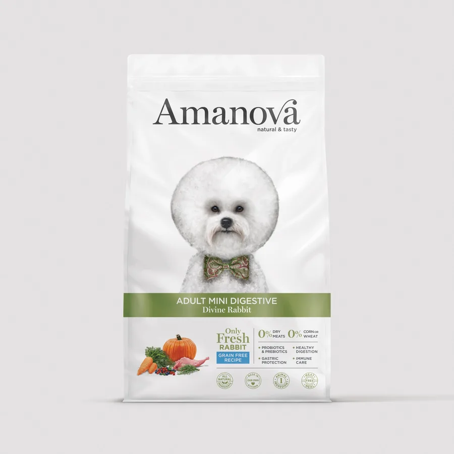 Imagen de Amanova Pienso ADULT Digestive MINI CONEJO Y CALABAZA para Perros Adultos 2kg