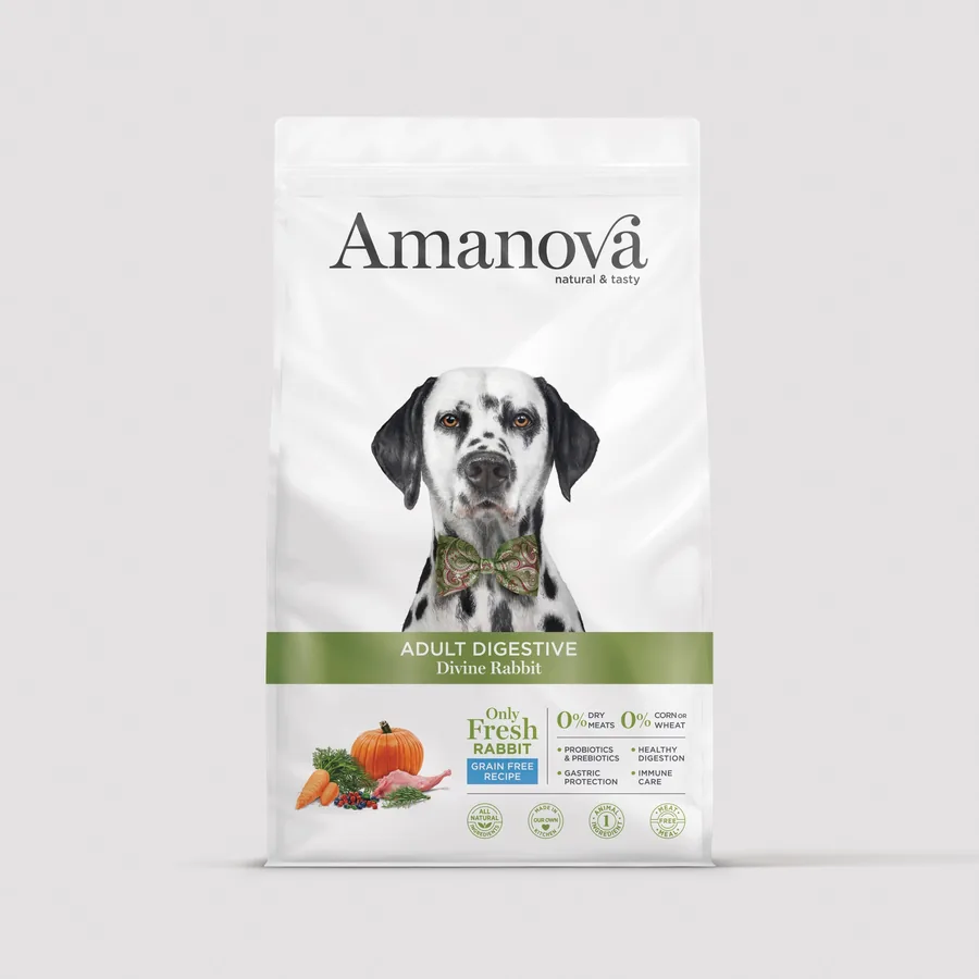 Imagen de Amanova Pienso ADULT Digestive CONEJO Y CALABAZA para Perros Adultos 2kg