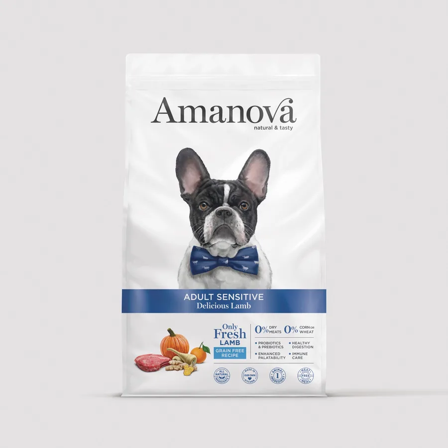 Imagen de Amanova Pienso ADULT Sensitive CORDERO Y CALABAZA para Perros Adultos 2kg