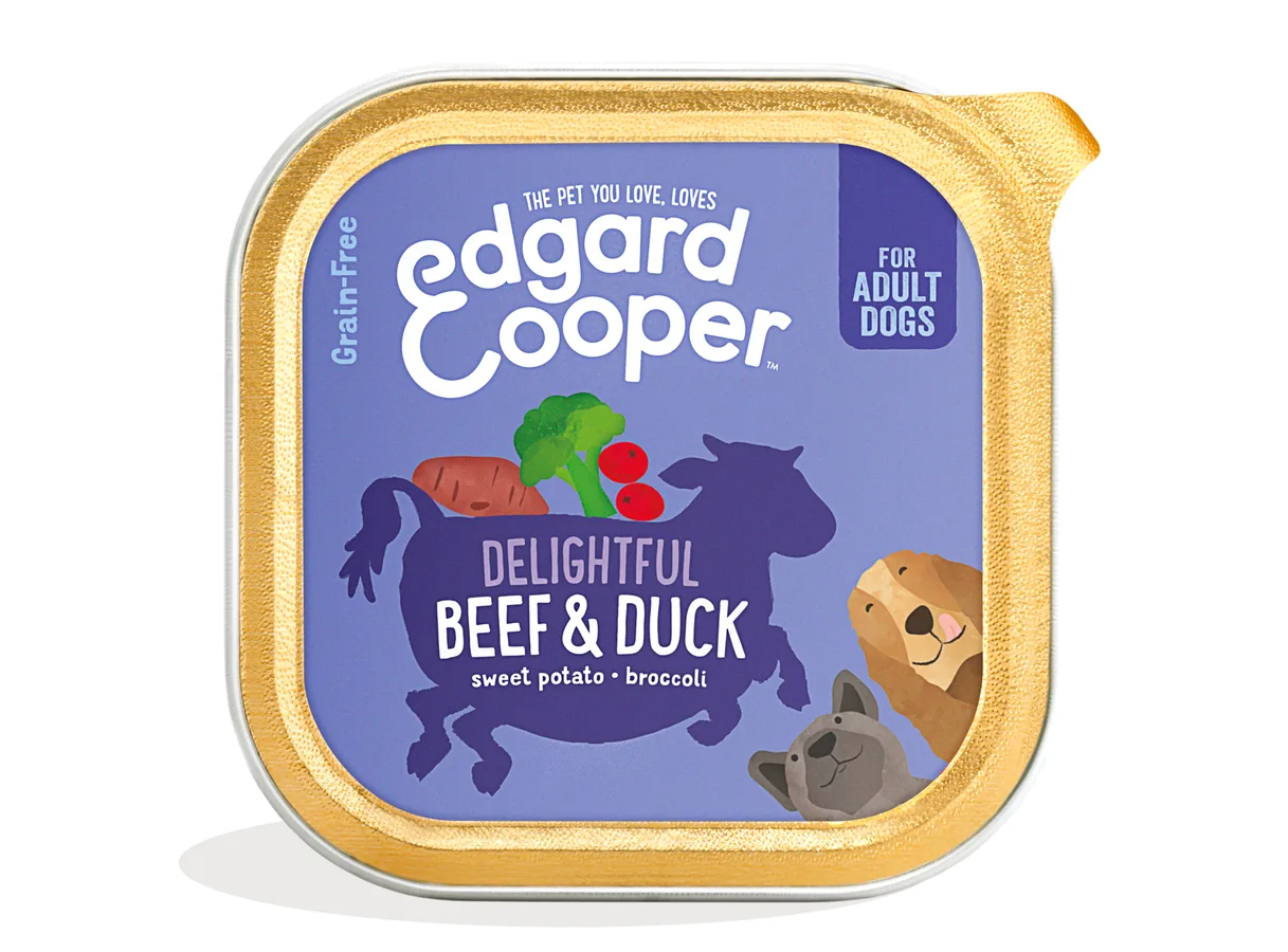 Imagen de Edgard & Cooper Tarrina Paté Vacuno y Pato para Perros 150g