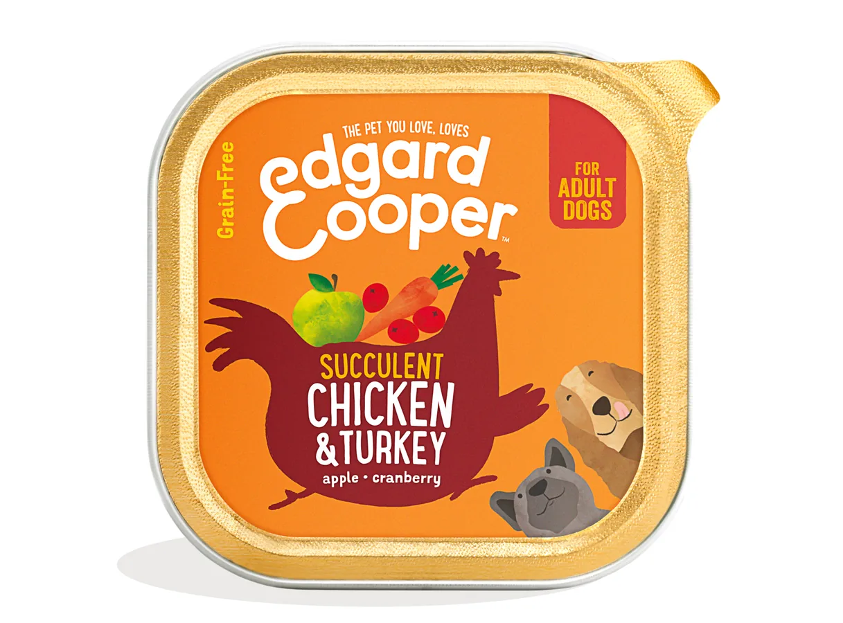 Imagen de Edgard & Cooper Tarrina Paté Pollo y Pavo para Perros 150g