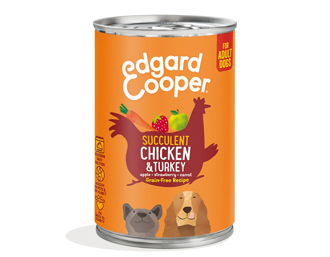 Imagen de Edgard & Cooper Lata Paté Pollo y Pavo para Perros 400g