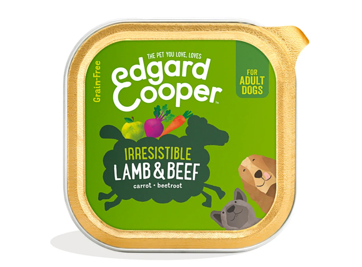 Imagen de Edgard & Cooper Tarrina Paté Cordero y Vacuno para Perros 150g