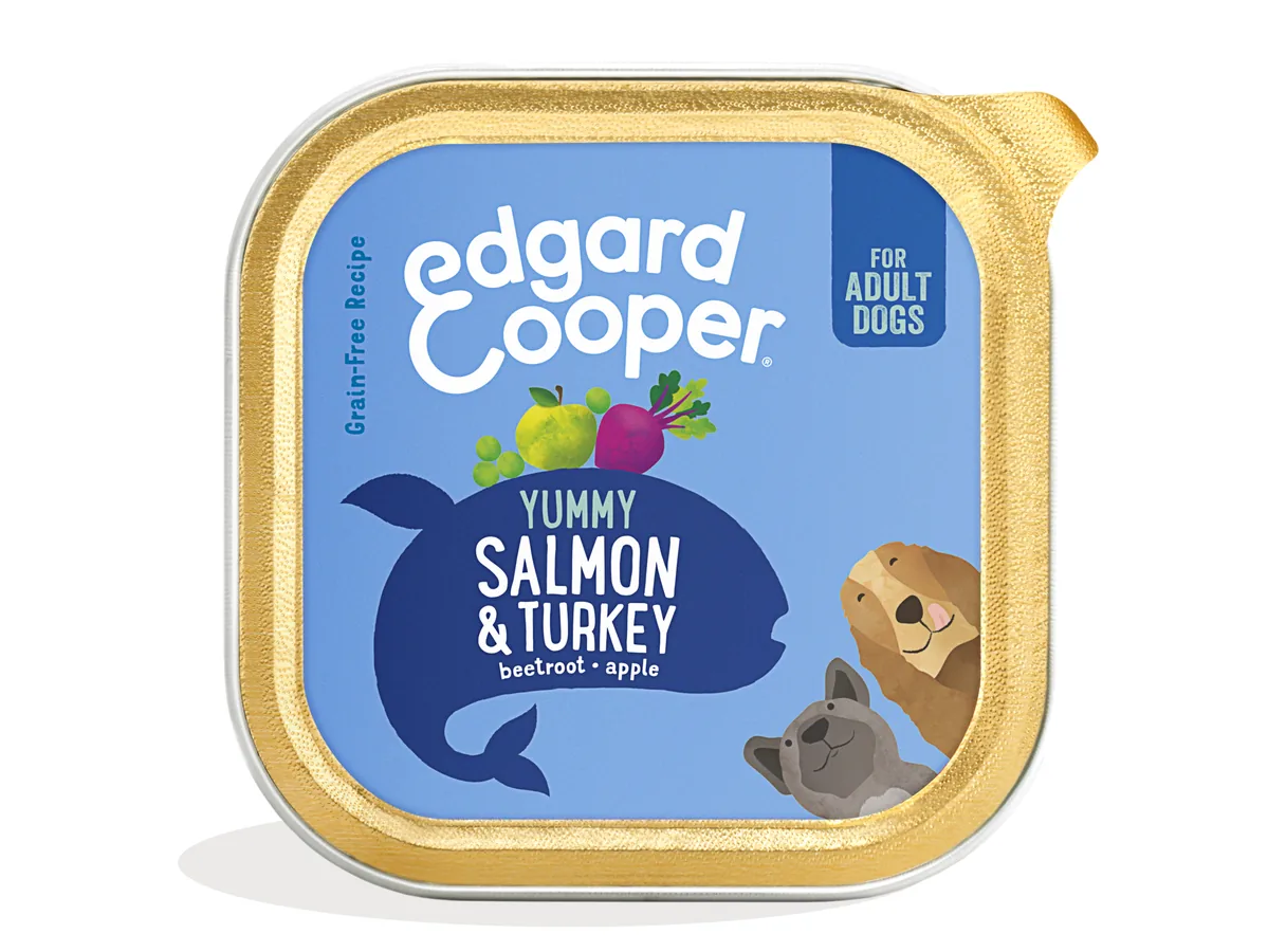 Imagen de Edgard & Cooper Tarrina Paté Salmón y Pavo para Perros 150g