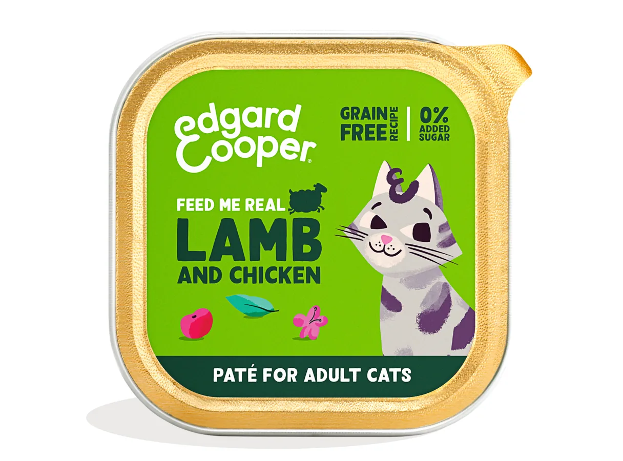 Imagen de Edgard & Cooper Tarrina Paté Cordero y Pollo para Gatos 85g