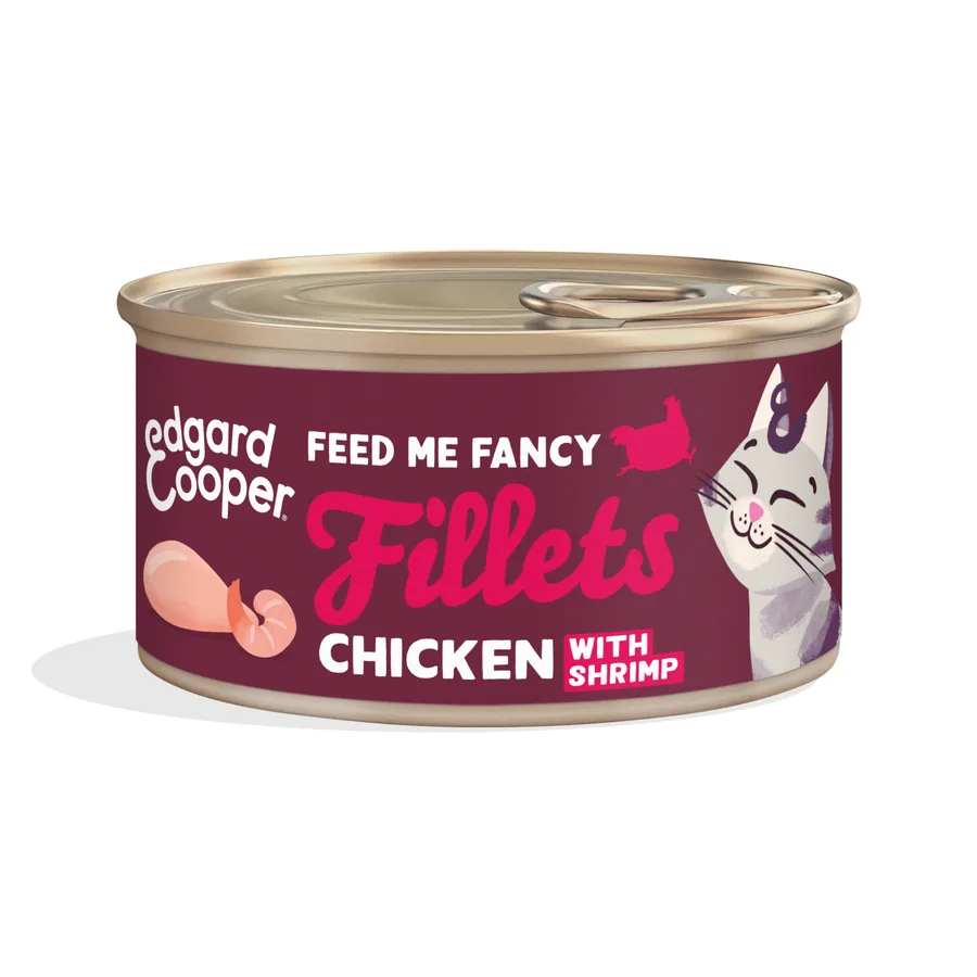 Imagen de Edgard & Cooper Lata Filetes Pollo con Gambas para Gatos 70g