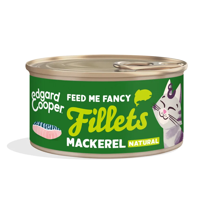 Imagen de Edgard & Cooper Lata Filetes Caballa para Gatos 70g