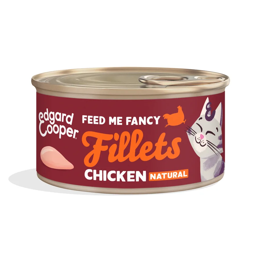 Imagen de Edgard & Cooper Lata Filetes Salmón y Caballa para Gatos 70g