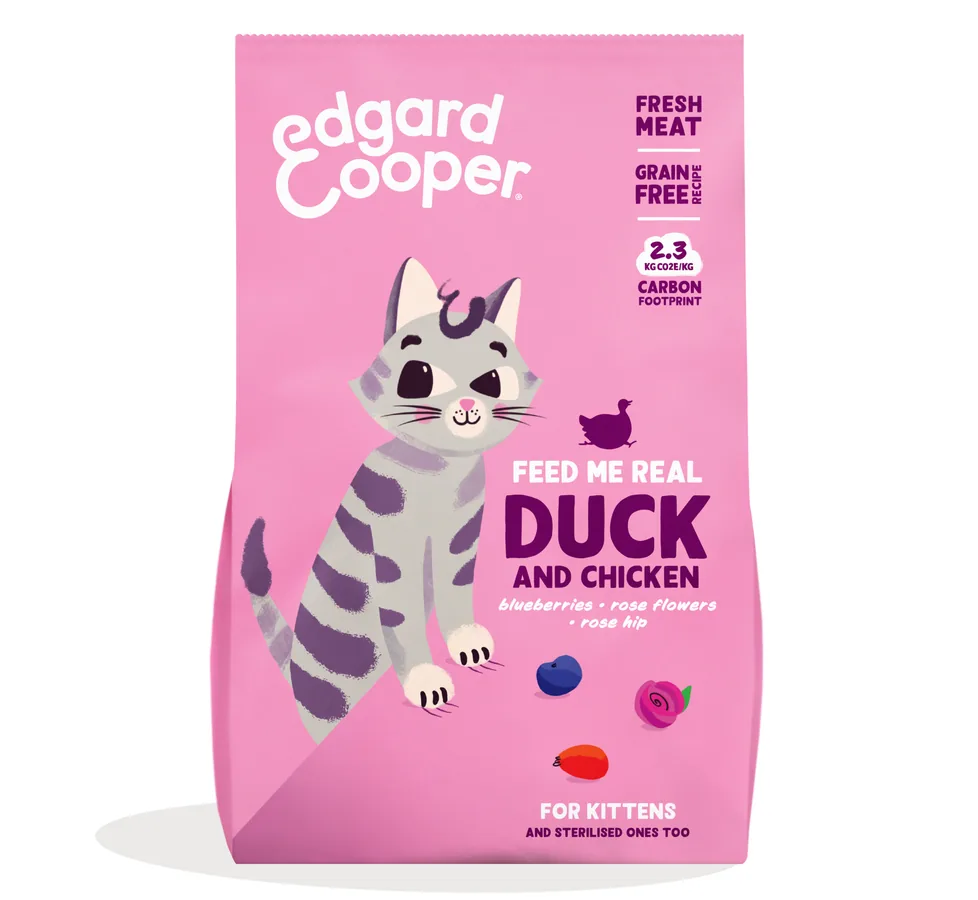 Imagen de Edgard & Cooper Pienso Pato y Pollo para Gatos y Gatitos 325g