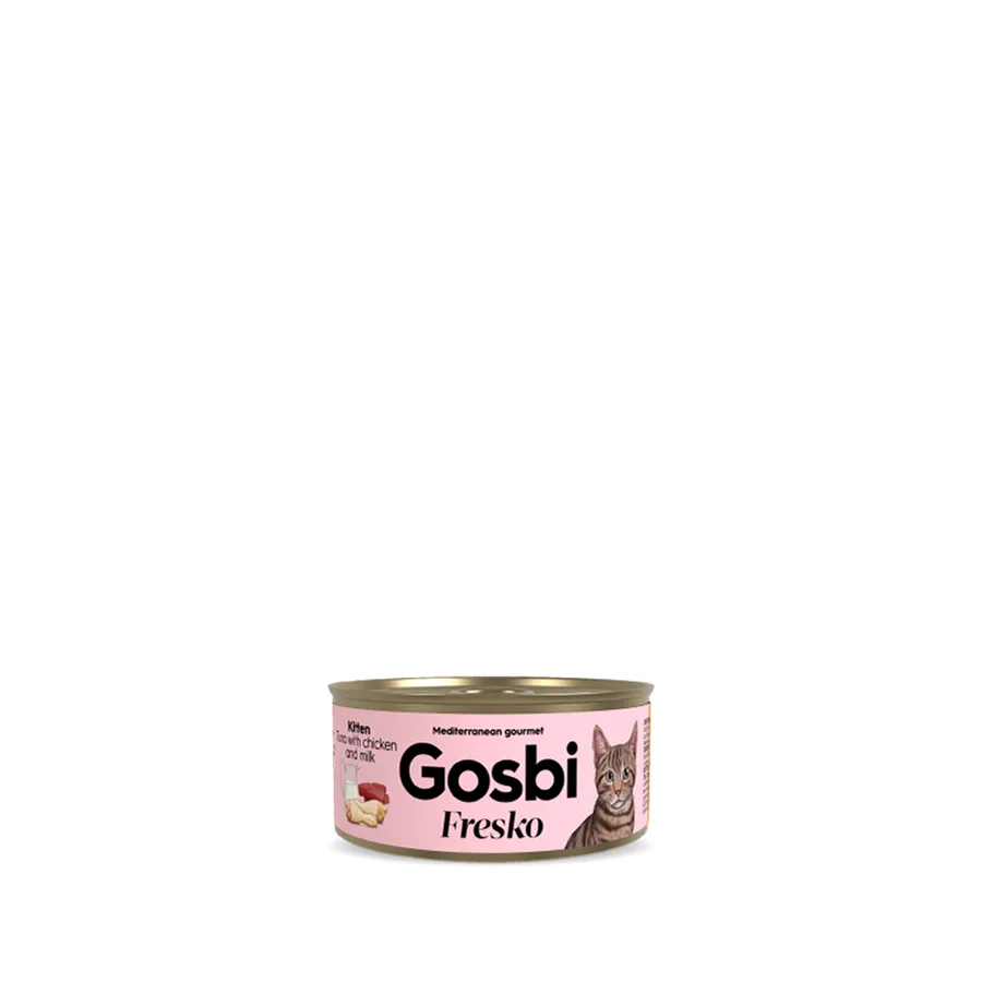 Imagen de Gosbi Fresko Cat Kitten Tuna with Chicken and Milk 70 g