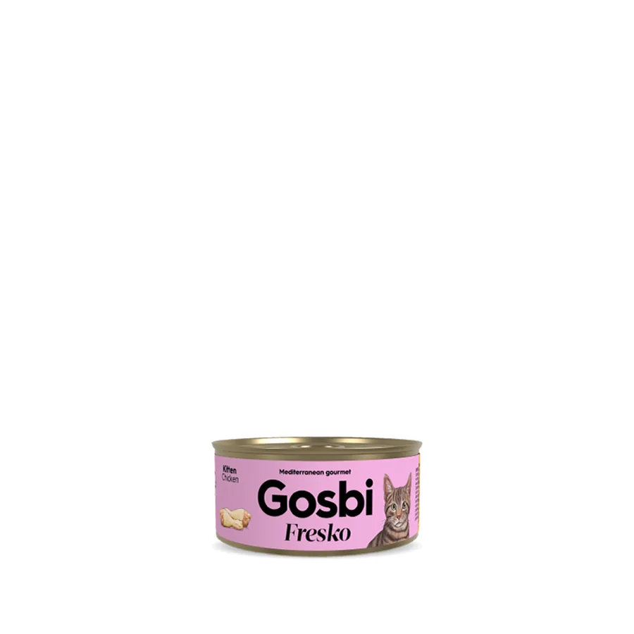 Imagen de Gosbi Fresko Cat Kitten Chicken 70 g