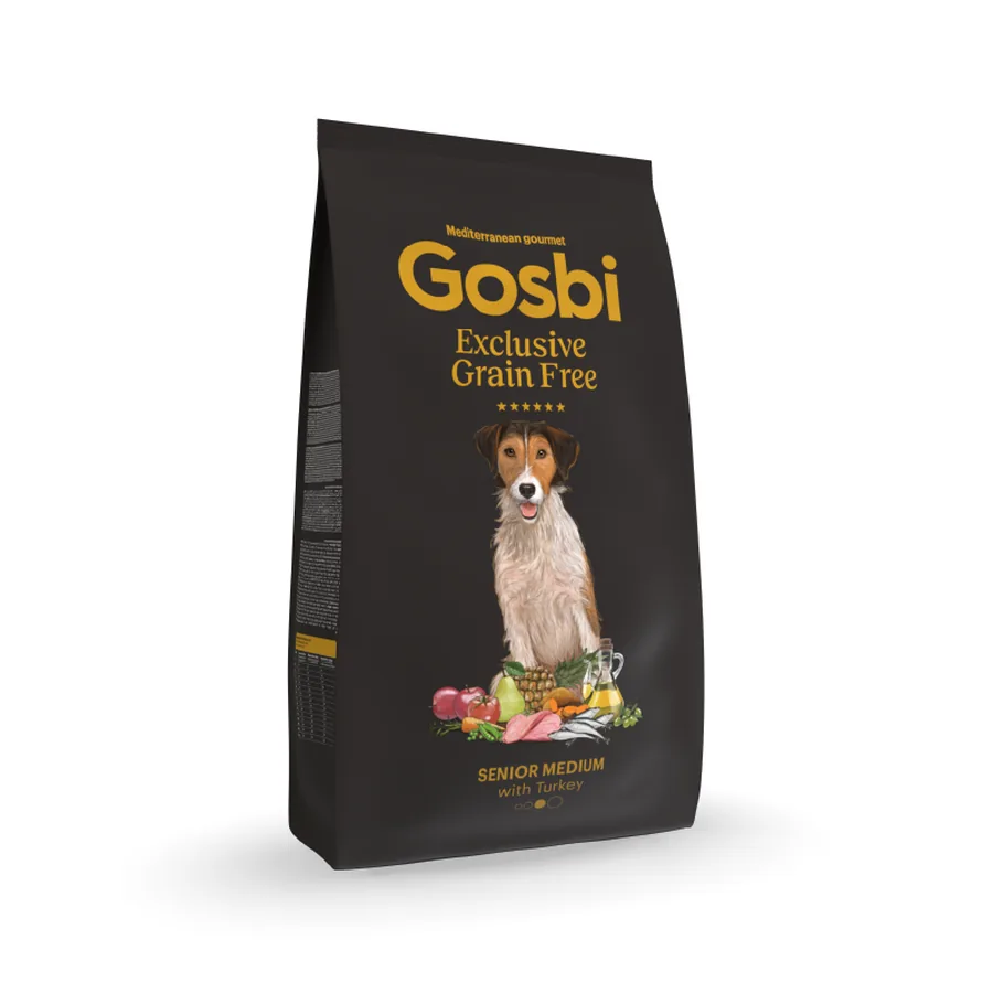 Imagen de Gosbi Exclusive Grain Free Dog Senior Medium with Turkey 3 kg