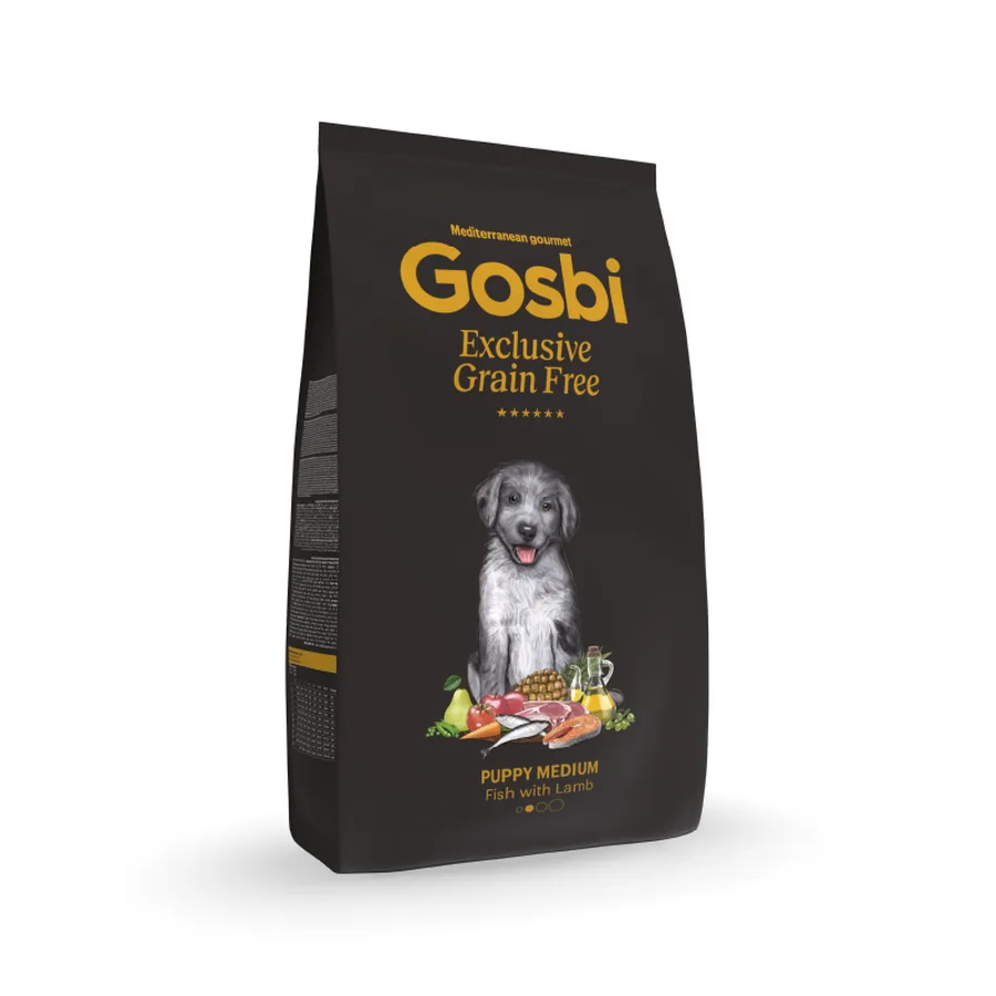 Imagen de Gosbi Exclusive Grain Free Dog Puppy Medium Fish with Lamb 500 g