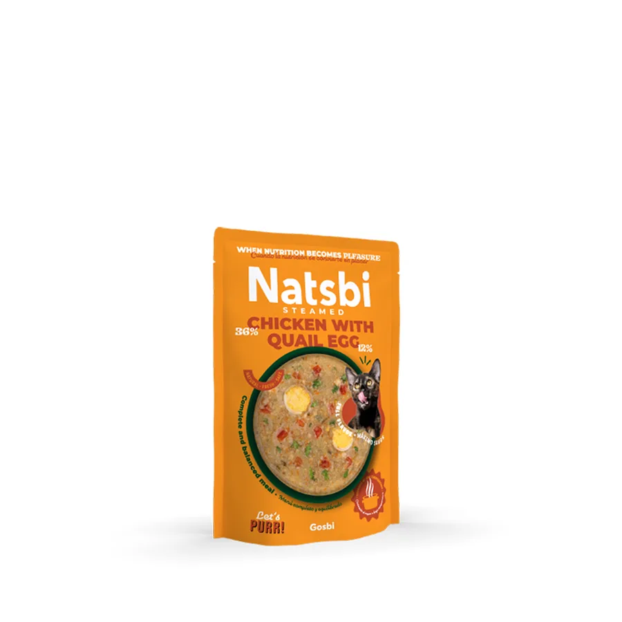 Imagen de Natsbi Steamed Cat Chicken with Quail Egg 80 g