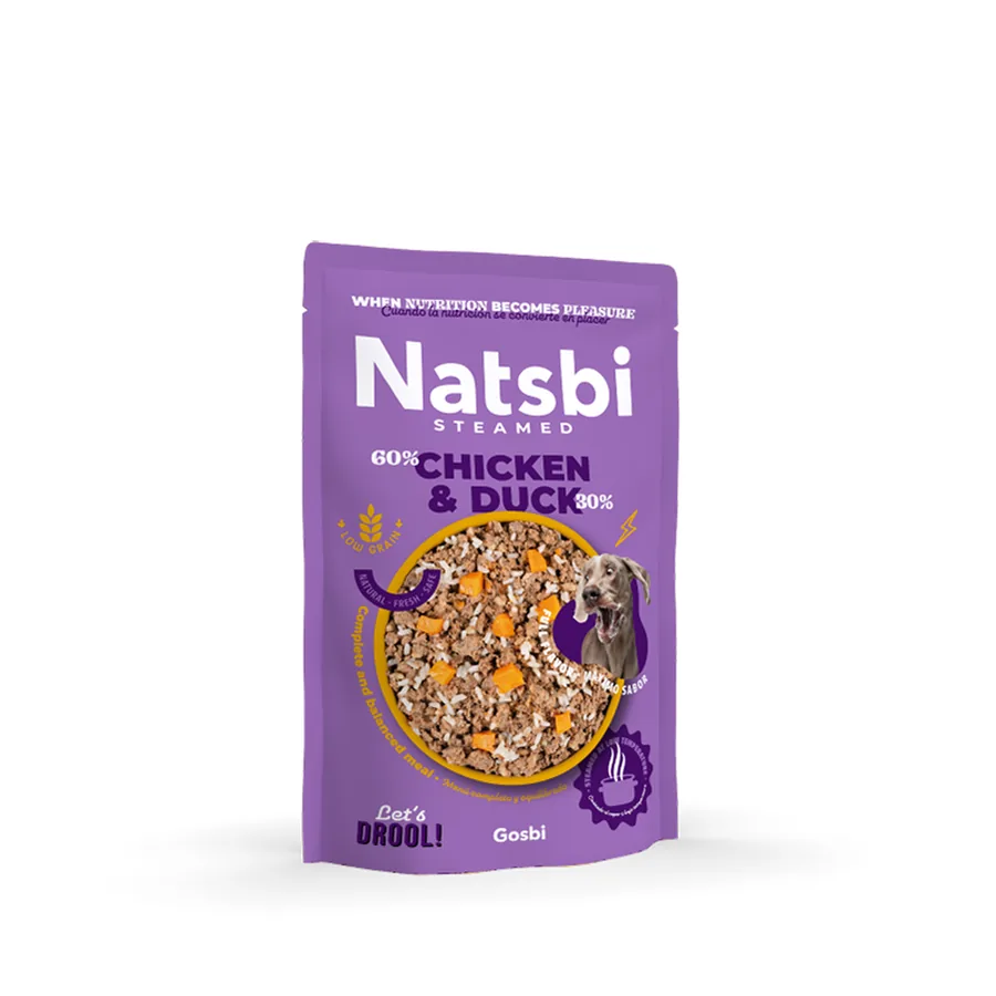 Imagen de Natsbi Steamed Dog Chicken & Duck 200 g