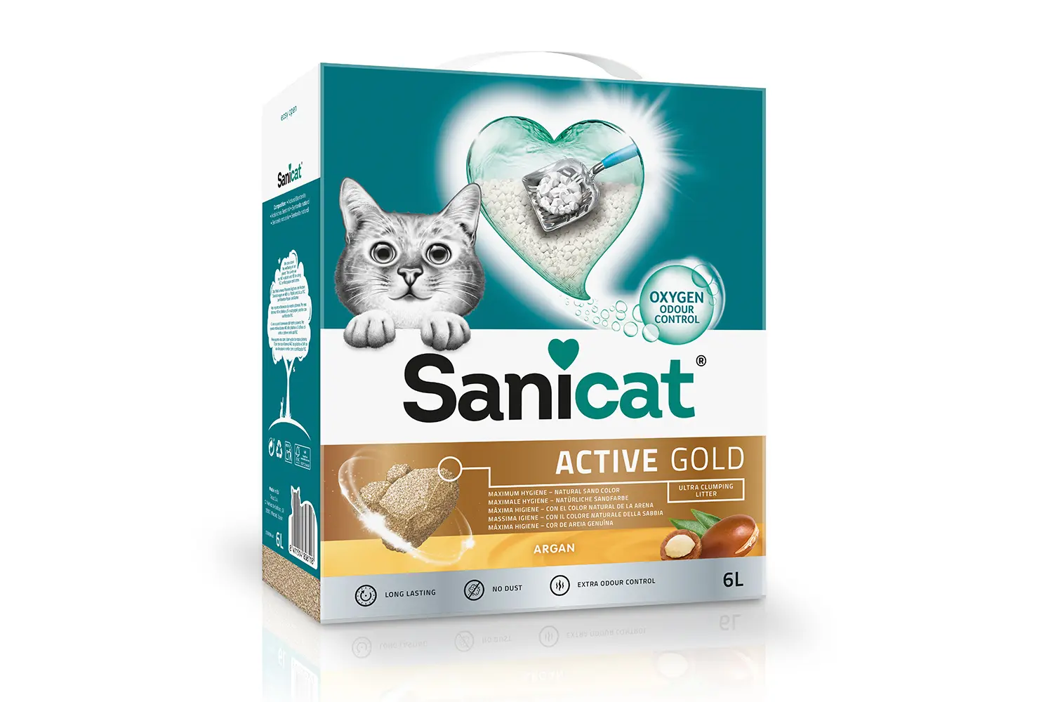 Imagen de Sanicat Bentonita Aglomerante Clumping Aroma Active Gold 6 Lts