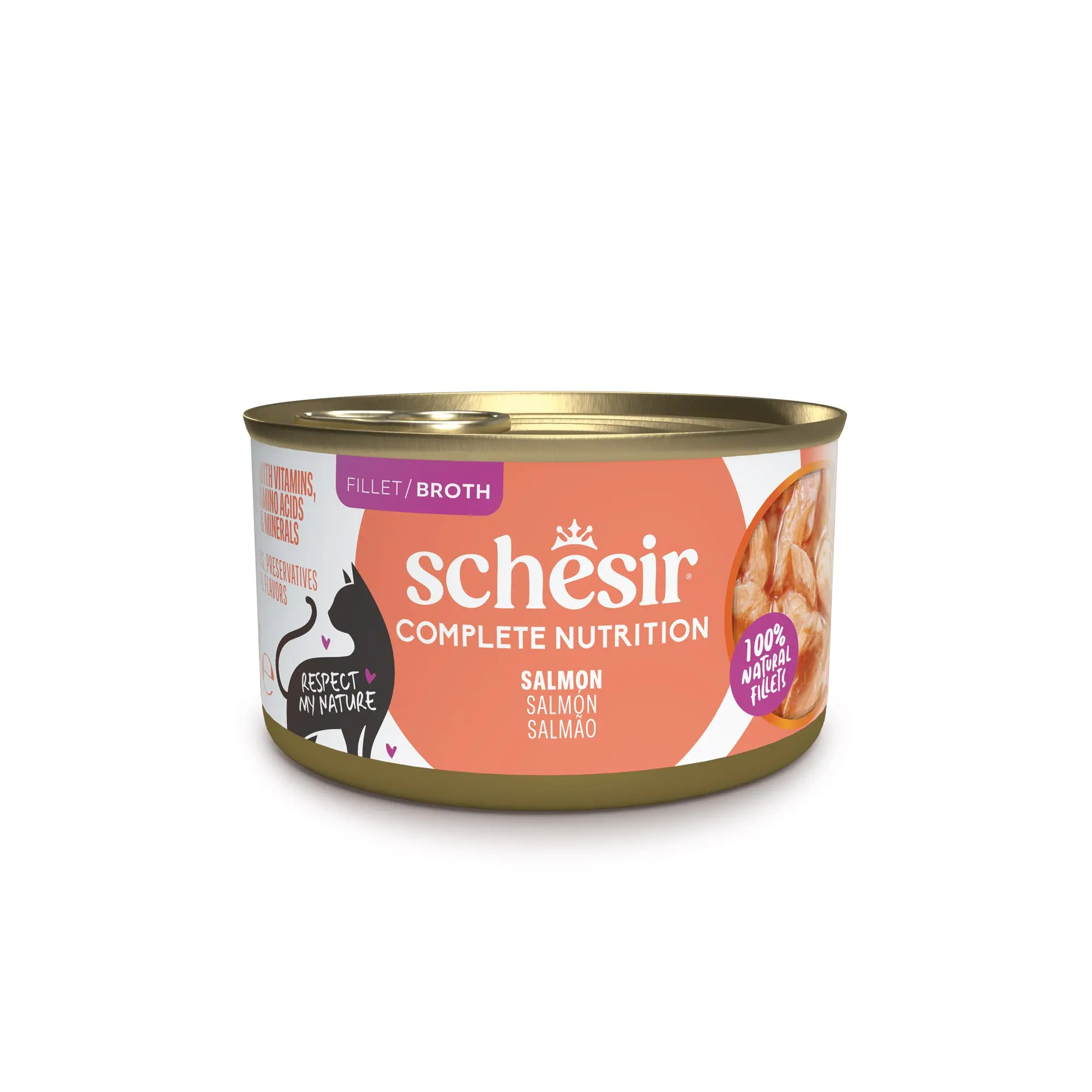 Imagen de Schesir Lata de Salmón en Caldo para Gato