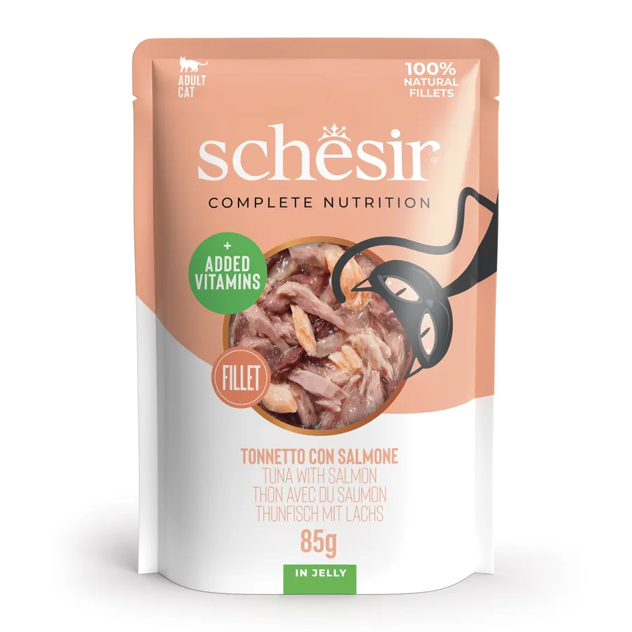 Imagen de Schesir Sobre de Atún con Salmón en Gelatina para Gato